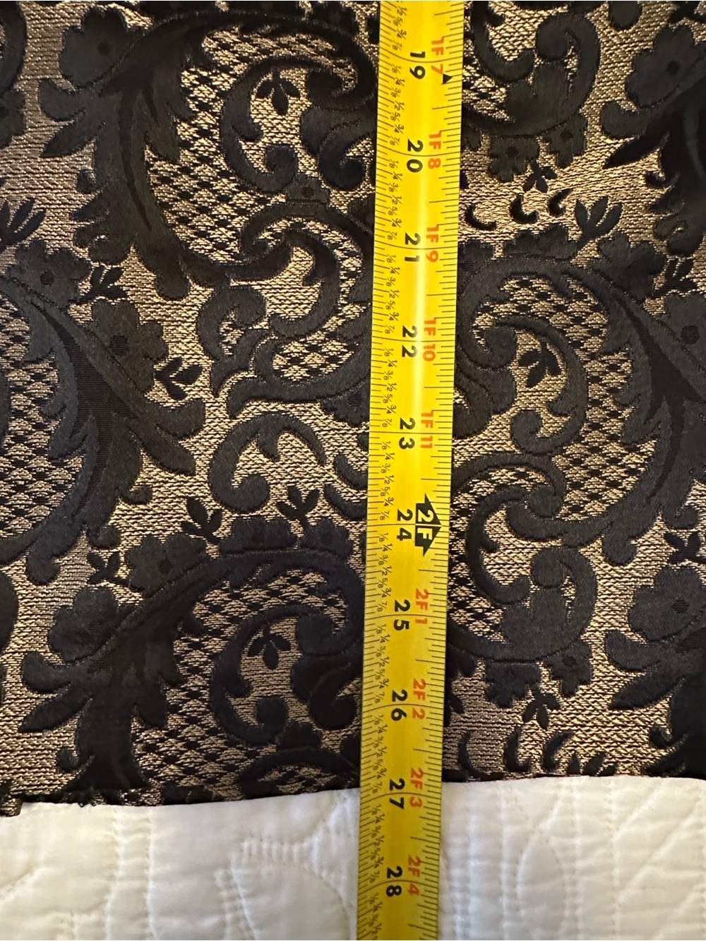Worthington Black Lace-Overlay Pencil Skirt on Gold Base - Picture 3 of 8